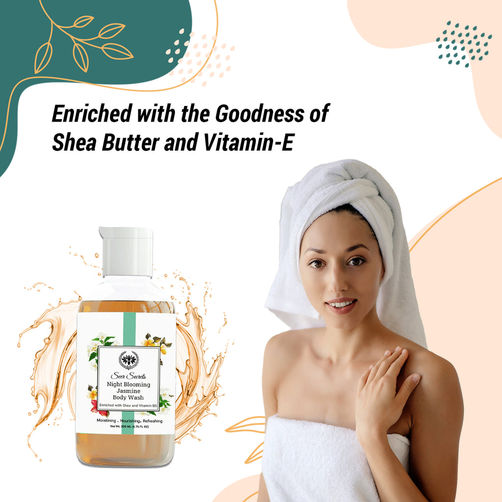 Benefit of night blooming jasmine body wash