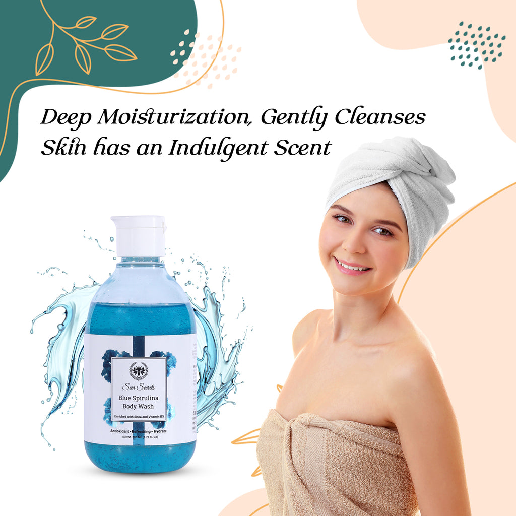 Benefits of blue spirulina body wash