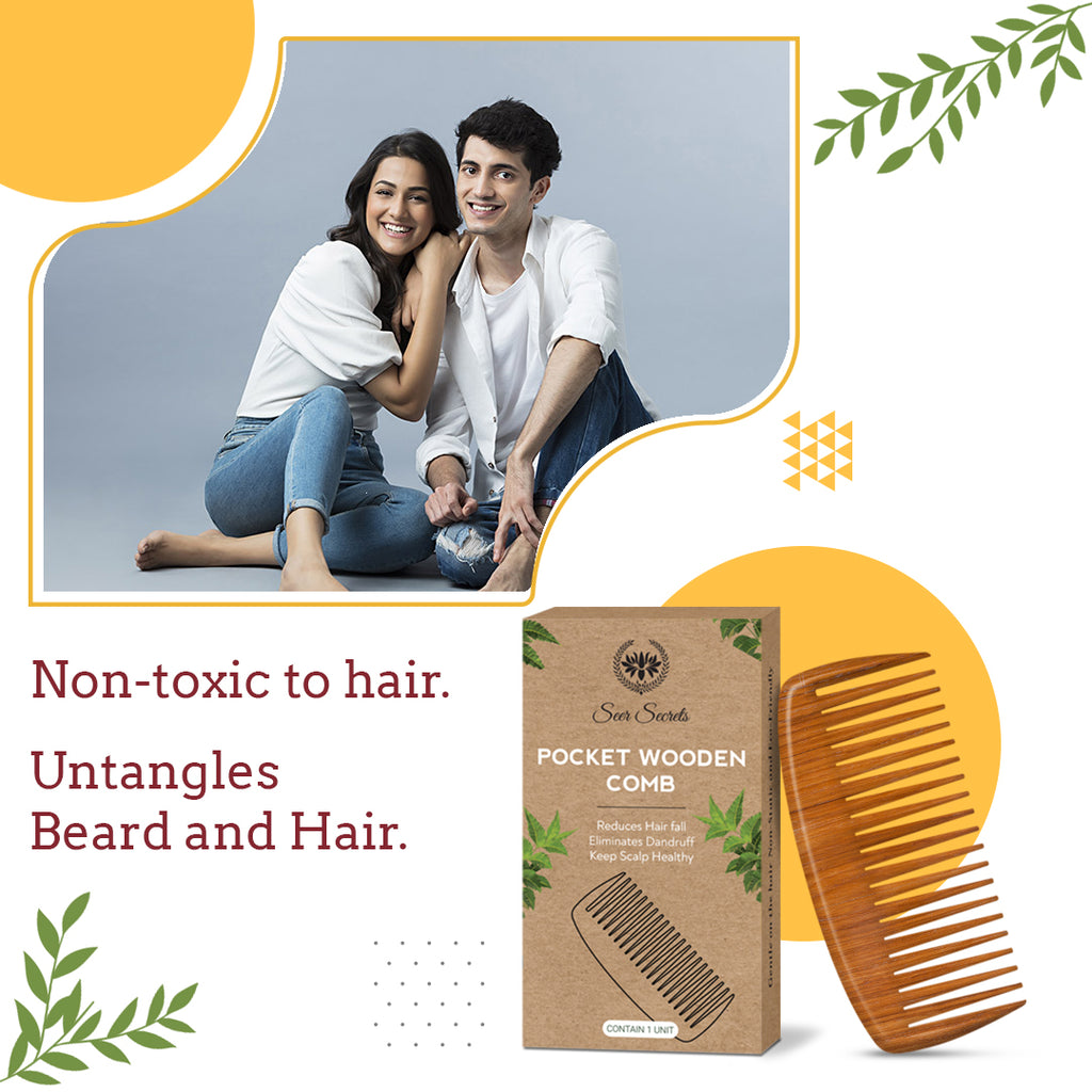 Benefits pocket wooden comb