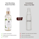 Heat absorbing body & foot mist VS conventional body foot mist