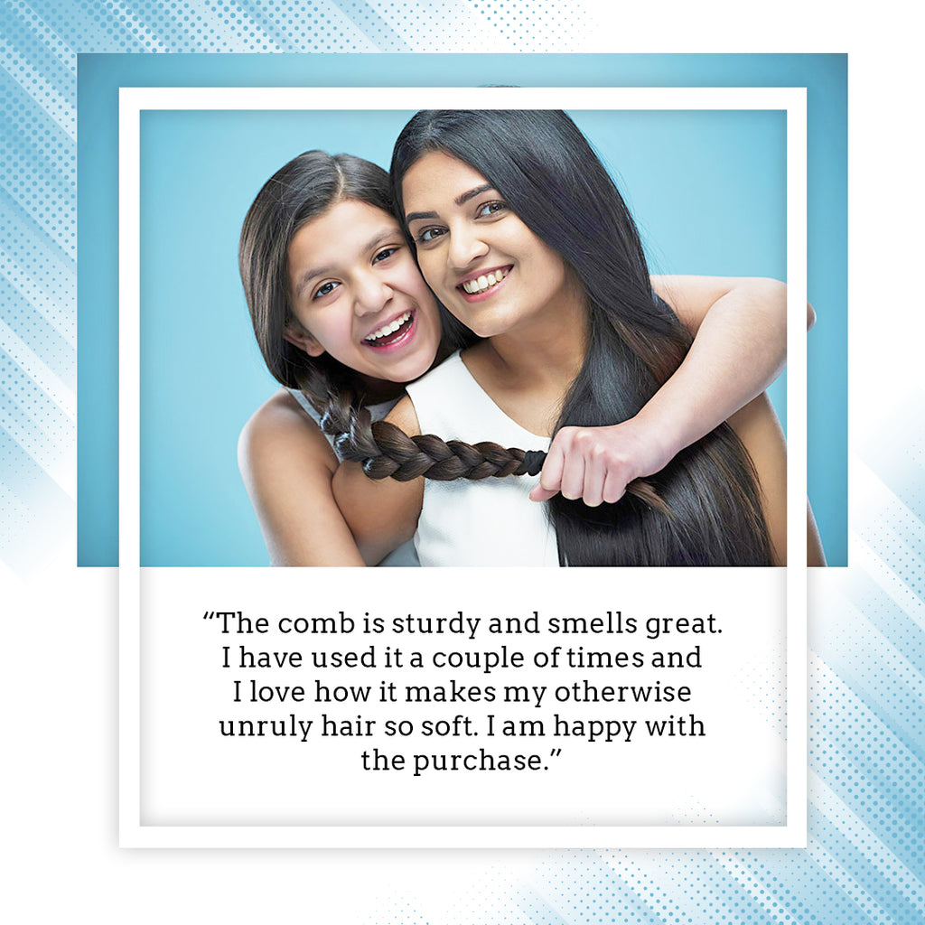 Testimonial wide tooth comb