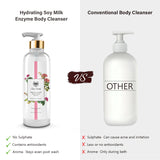comparison of hydrating soy milk enzyme body cleanser