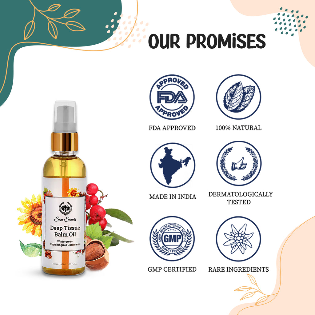 Deep Tissue Balm Oil - Quick Pain Relief Oil 100 ML