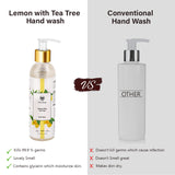 Lemon with tea tree hand wash vs conventional hand wash