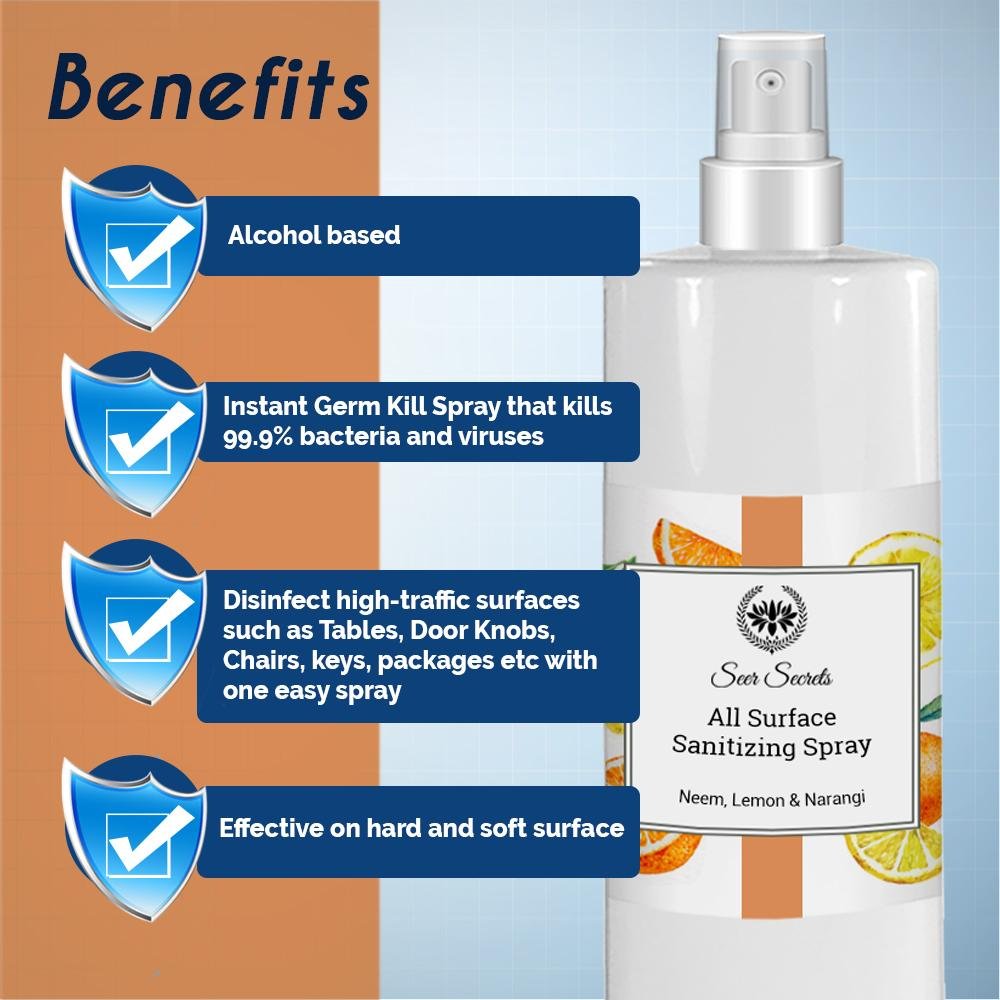 benefits Surface Sanitizer Spray