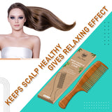 Benefits wide handle wooden comb