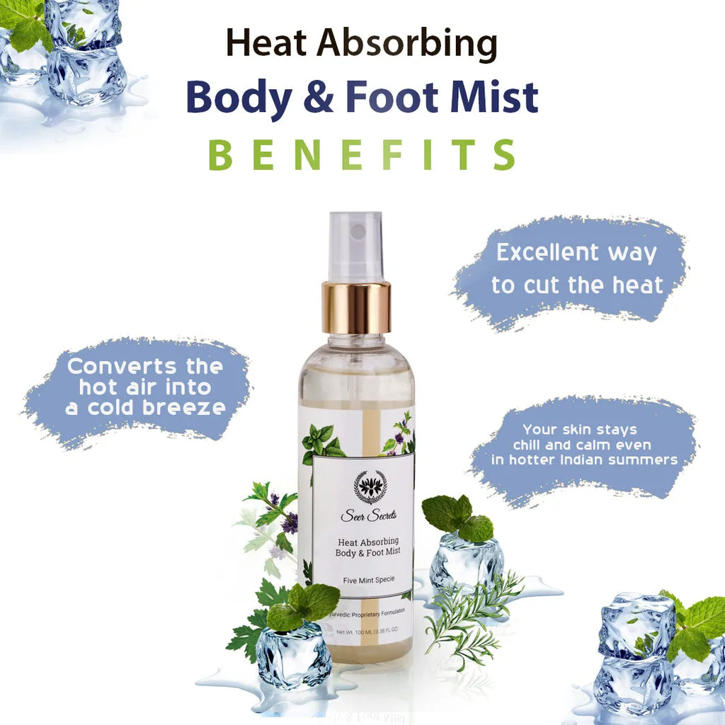Benefits of Heat absorbing body & foot mist