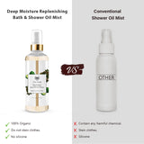 Comparison deep moisture replenishing bath & shower oil mist vs conventional shower oil mist