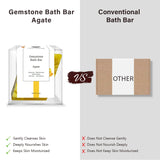 Comparison in gemstone bath bar agate and conventional bath bar