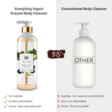 Energizing Yogurt Enzyme Body Cleanser VS Conventional Body Cleanser