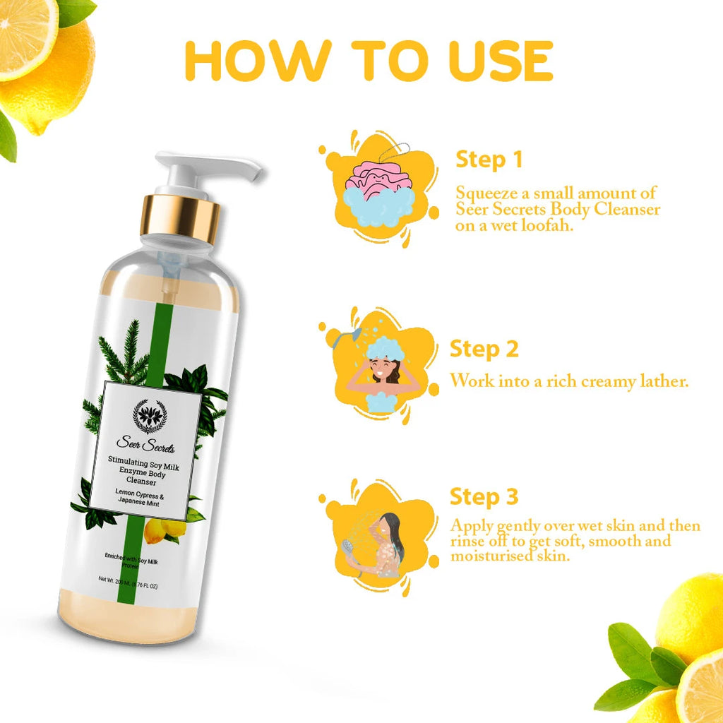 How to use lemon soy milk enzyme body cleanser