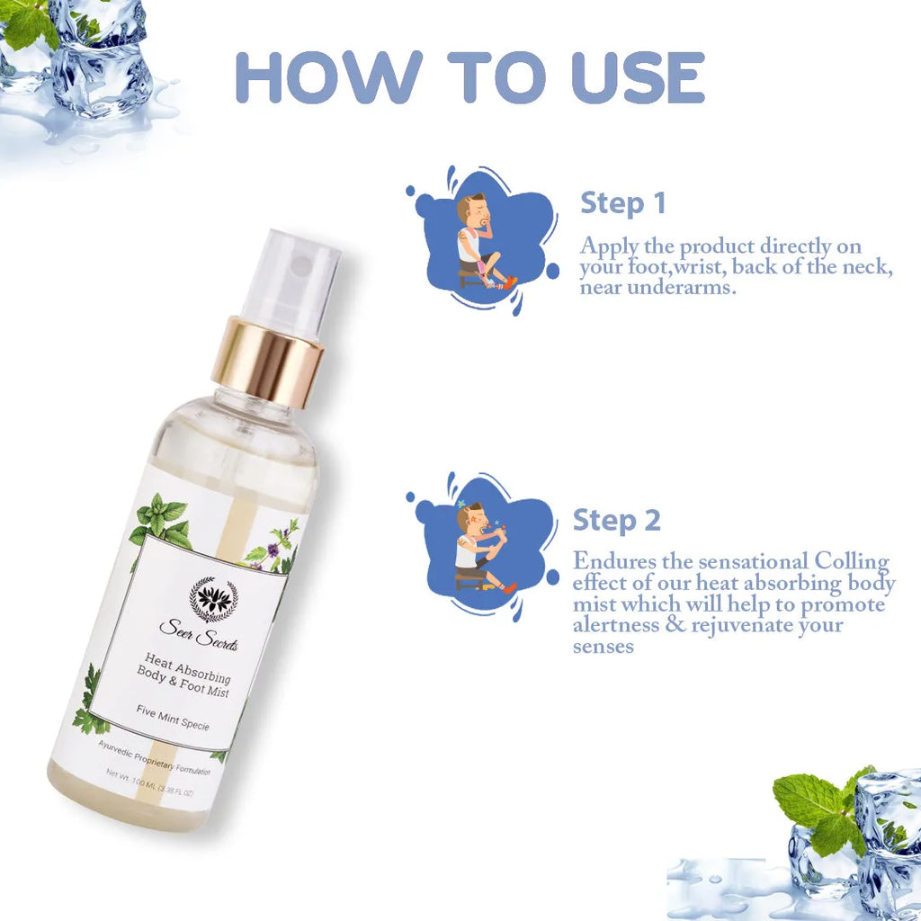 How to use Heat Absorbing Body & Foot Mist