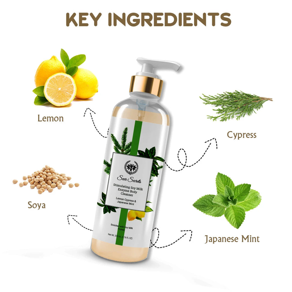 Ingredients of Lemon soy milk enzyme body cleanser