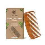 Pocket wooden comb