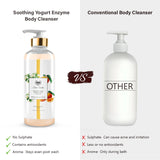 soothing yogurt enzyme body cleanser vs conventional